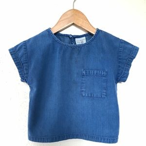 Zara girls denim shirt